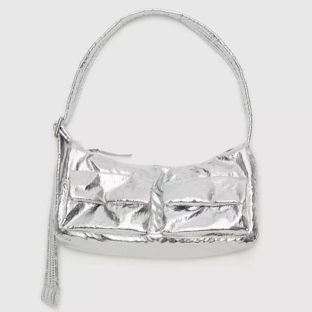 Baggu | NWT | Cargo Shoulder Bag | Baguette Style | Metallic